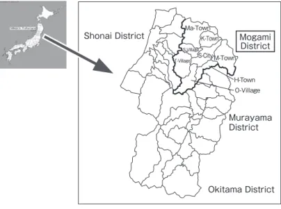 Figure 1 Mogami District of Yamagata Pre. O-Village ― 123 ― Farmersʼ Successors and the Immigration  of Female Asian Spouses in Rural JapanShoji OkuyamaPurpose : 