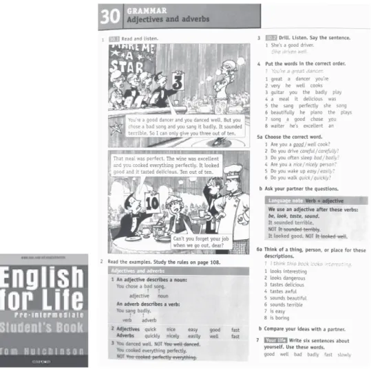 図 1 English for Life より一部抜粋（p. 30）
