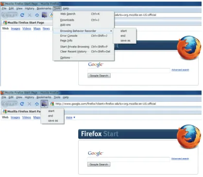 Fig. 1. Interface to begin and end recording.