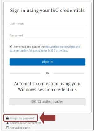 Figure 5 – Password forgotten 