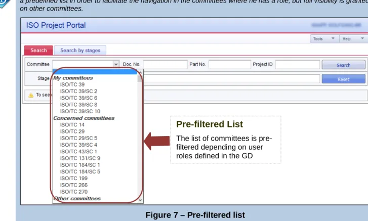 Figure 7 – Pre-filtered list 