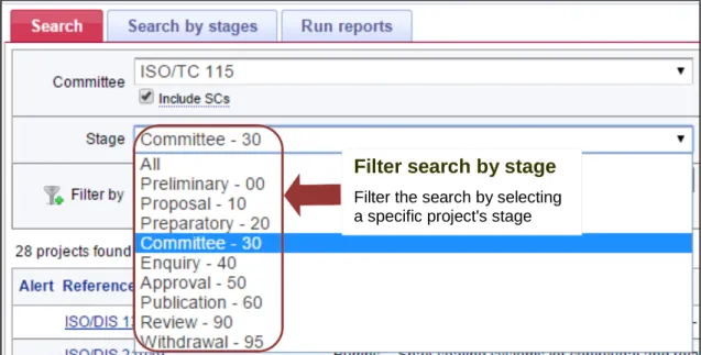 Figure 8 – Search using stage 