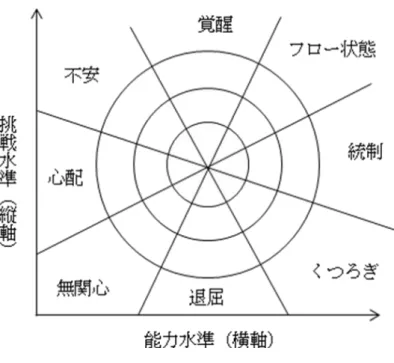 図 2-3  フロー状態のモデル（8 分図） 