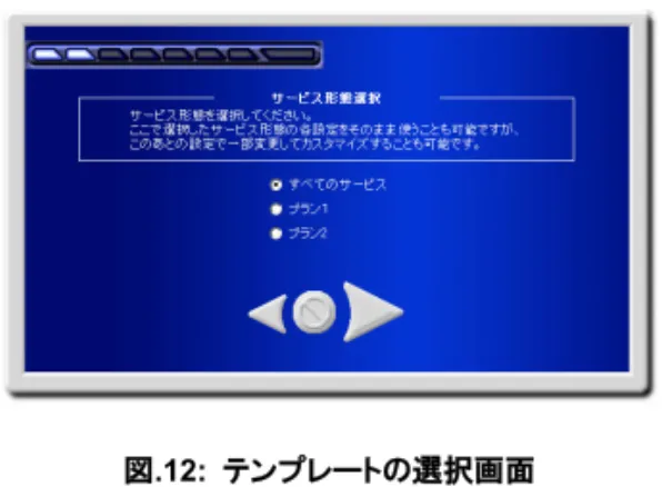 図 .12:  テンプレートの選択画面 