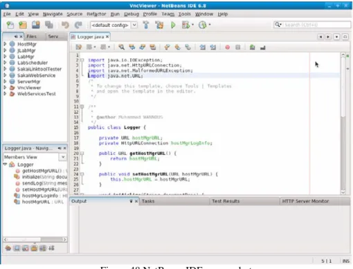 Figure 48 NetBeans IDE, screenshot 