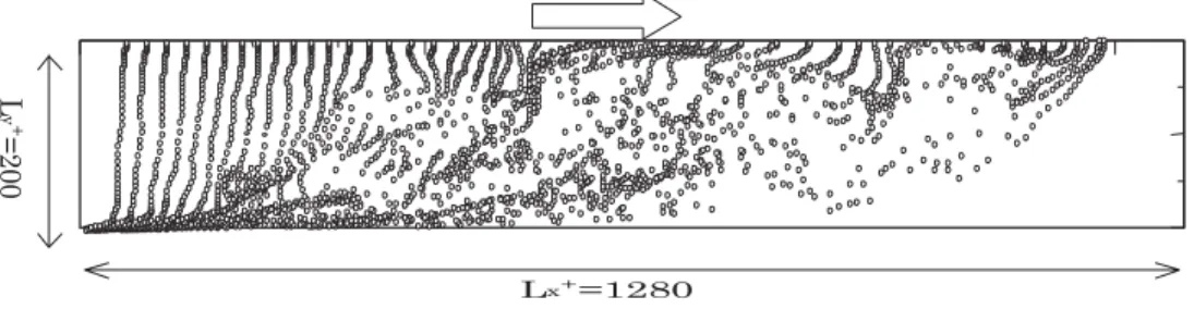 図 2 上流側から仮想的な粒子を注入した場合の流れ