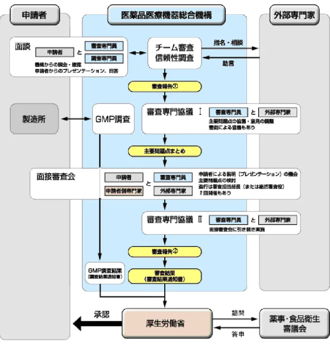 図  5  厚生労働大臣の承認に係る医薬品の承認審査の流れ 