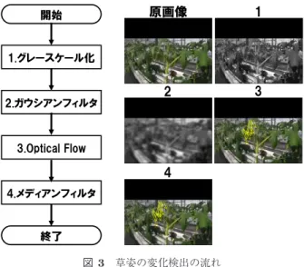 図 3 草姿の変化検出の流れ