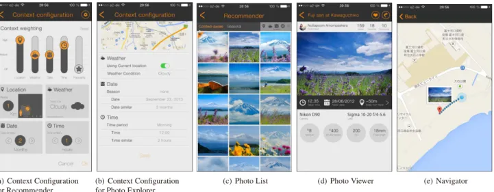 Fig. 5 User interface of Phorec mobile application.