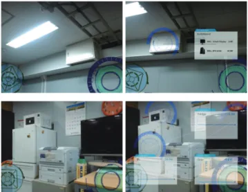 Fig. 10 Successful results of scene identiﬁcation and plane identiﬁcation (Desk 1): Input scene (left) and its  corre-sponding learned scene (right)