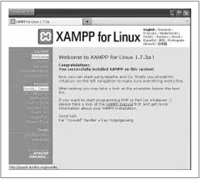 Figure 1. The main browser page showing XAMPP.