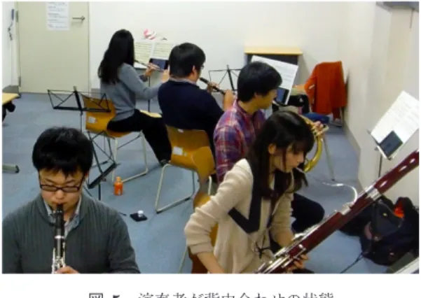 図 5 演奏者が背中合わせの状態