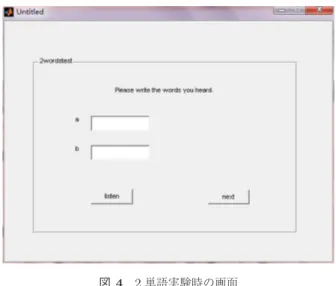 Fig. 4 The interface of two-word experiment.