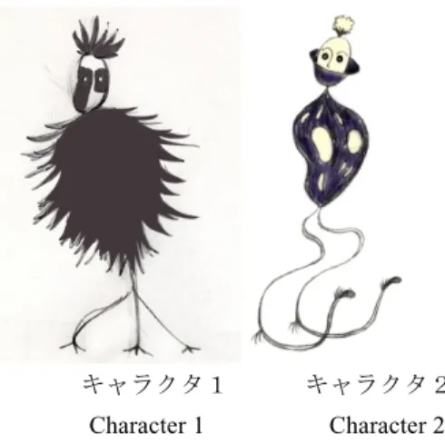 図 7 キャラクタラフデザイン Fig. 7 Character rough design.