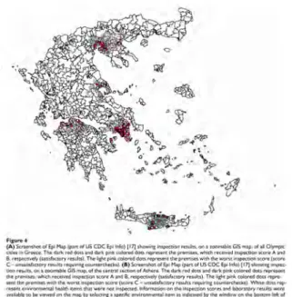 図  1-6  査察結果を示す Epi Map（ギリシャ全土） 