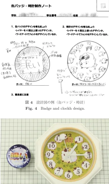Fig. 4 Badge and clockh design.