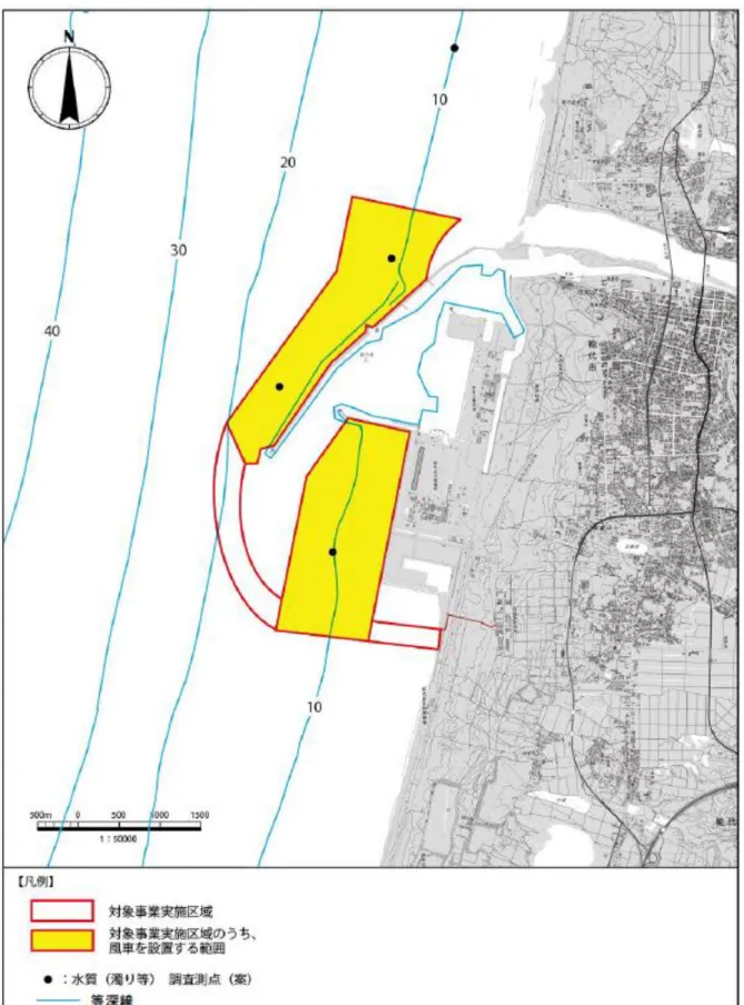 図 3.2.2-2  水環境調査地点計画図 