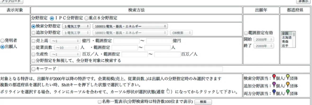 図 1 「日本知図」のトップページ