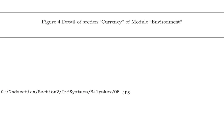 Figure 5 Structure and content of the module Operating plan