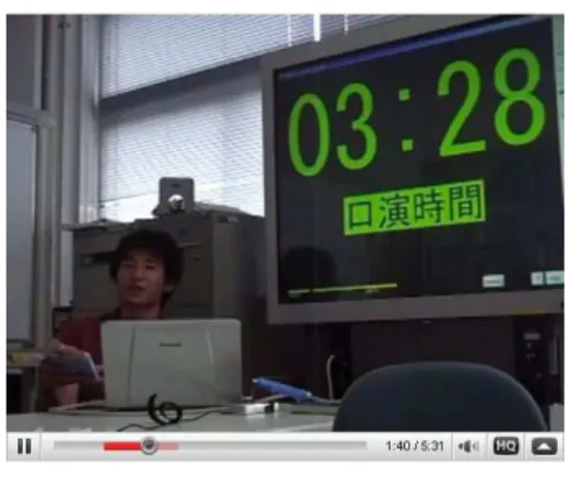 図 5 一人プレゼンテーション条件の動画例