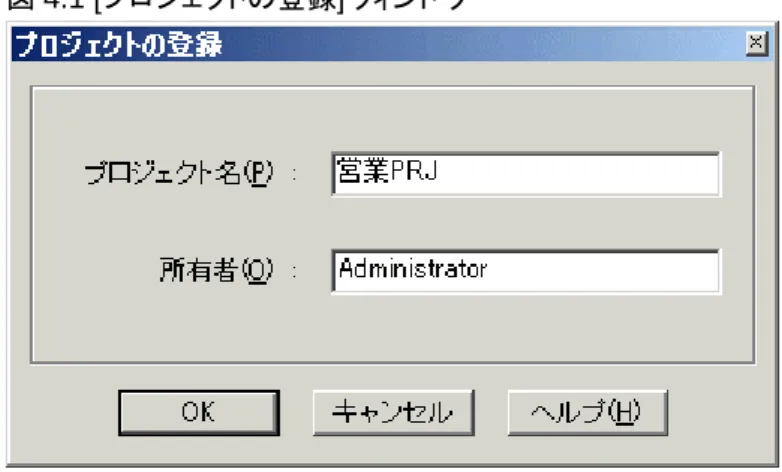 図 4.2 [ プロジェクトの選択 ] ウィンドウ