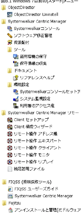 図 B.1 Windows 7 以前の [ スタート ] メニュー