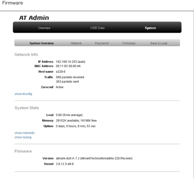 図 5.4 AT Admin: System - System Overview