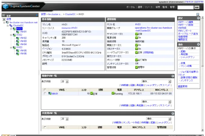 図　仮想マシン移動後の [仮想]ビュー