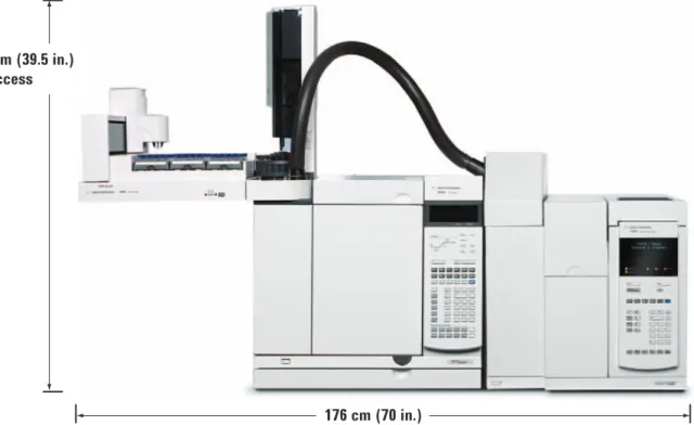 図 3 7890A GC と 5975 Inert MSD を使用する Agilent 7697A HS（コンピュータなし）