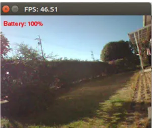 図 4.1  AR.Drone から送られてくるストリーミング動画 