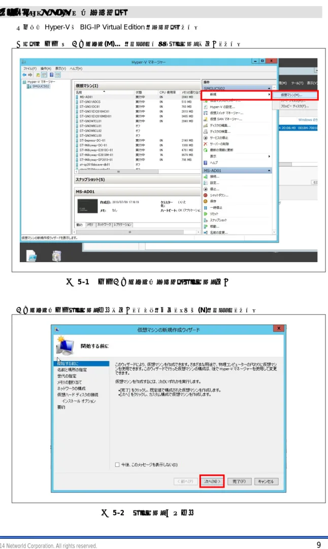 図  5-1  新規仮想マシンのデプロイウィザード起動 