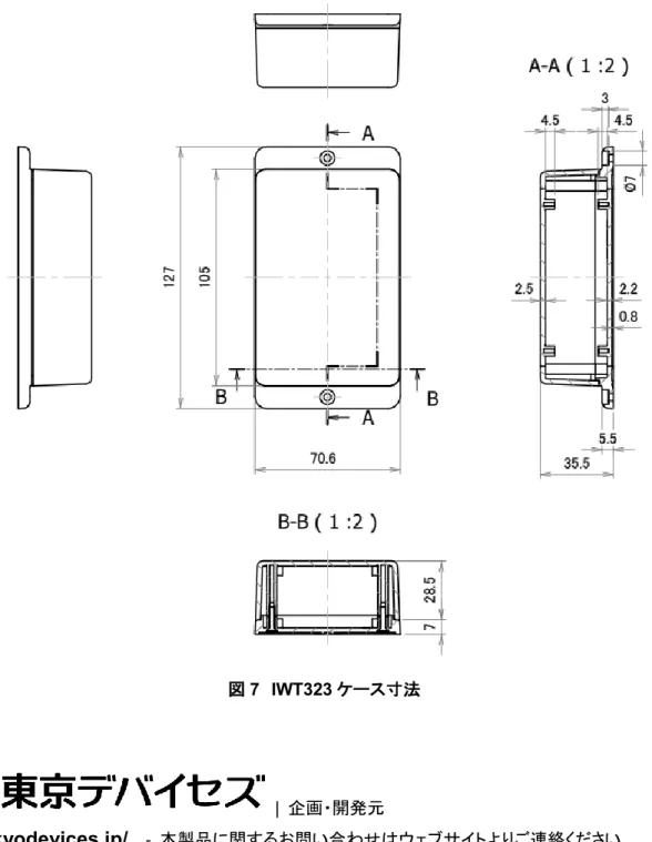 図 7  IWT323 ケース寸法 