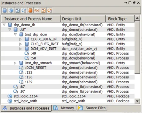 図  4-3 : [Instances and Processes]  パネル