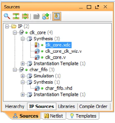 図 2-3 : IP ソ ースの XDC フ ァ イル