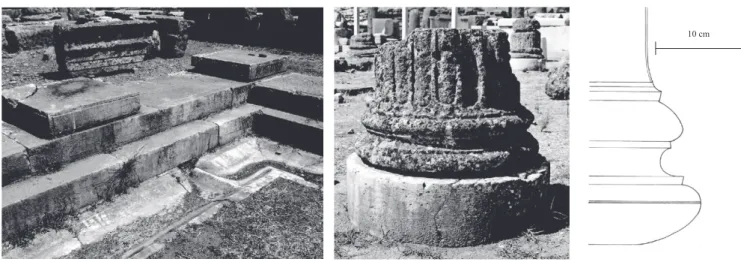 Fig. 3  Outer plinth and crepidoma  (northeast corner) Fig. 4���������������������������������������� Fig