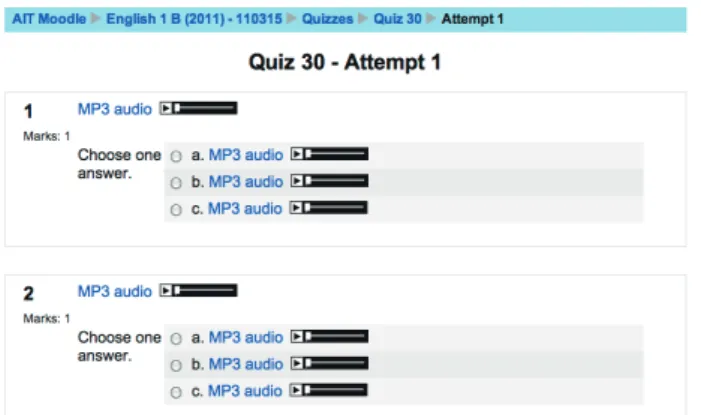 Figure 1: Restaurant Quiz 