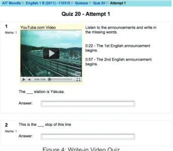Figure 4: Write-in Video Quiz 