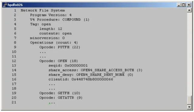 図  6. OPEN opcode 要求 