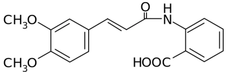 Fig. 8.  Structure of tranilast 