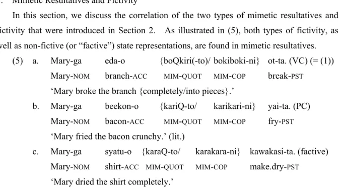 Table 2 VC-type mimetic resultatives 3