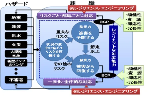 図 3.9  組織におけるレジリエントなシステムの概念図 