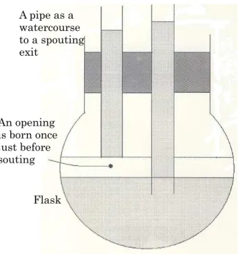 Fig. 1.5    An illustration of the situation of just before spouting in the indoor model  experiments 