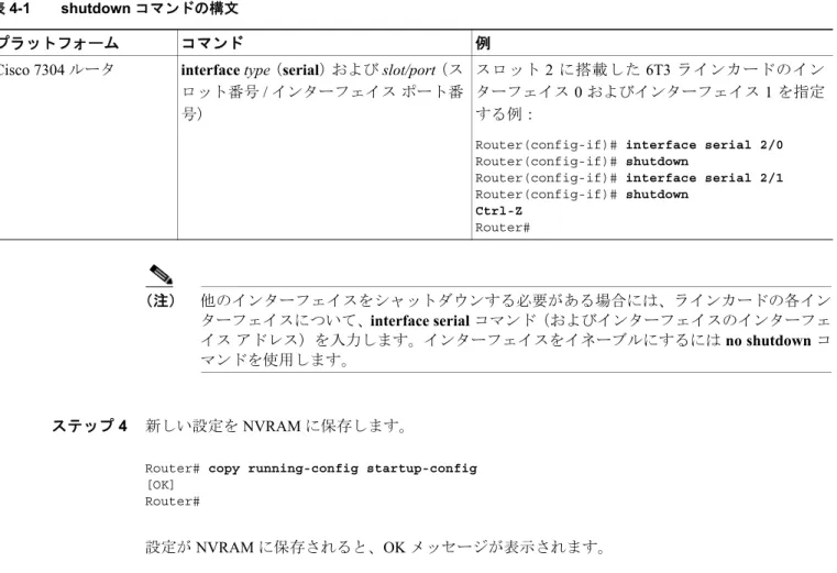 表 4-2 show interfaces serial コマンドの例