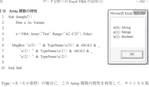 図 Array 関数の特性