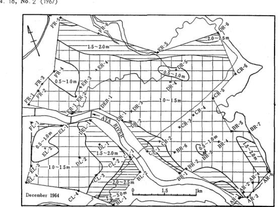 Fig  3  Water -table isobath  map  based  on  monthly  average,  December  1964. 