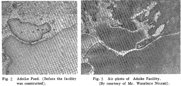 Fig.  2  is  the  map(2) showing  Adoike  Pond  before  the  facility  was  constructed