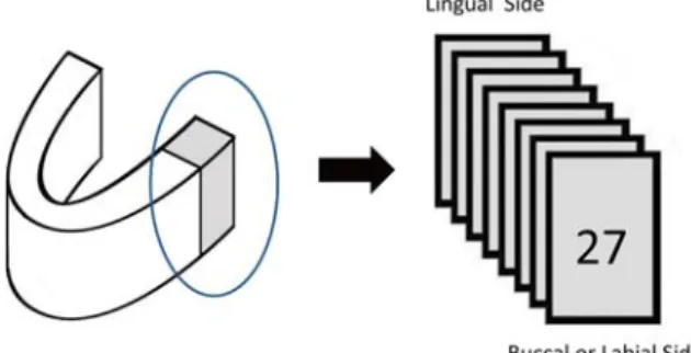 Fig 3 Flame data in the shape of the arrangement of the teeth.