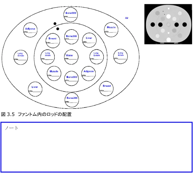 図 3.5  ファントム内のロッドの配置 