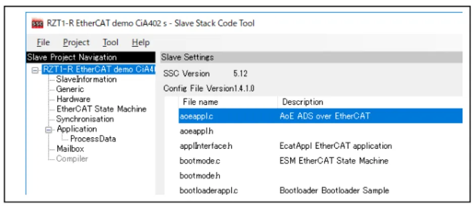 図   6.2  SSC ツール  CiA402 サンプル 