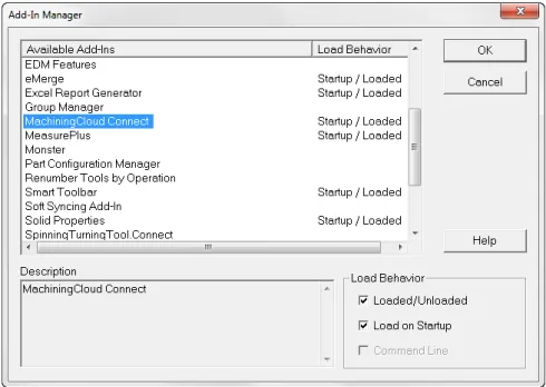 図 1.  MachiningCloud Connectアドインを使うとESPRITからMachiningCloudアプリに直接接続できます。 MachiningCloudアプリを使って仮想切削工具の選択、定義、組み立てを行い、Machining Cloudジョブをコンピュータに送信 することができます。 図 2